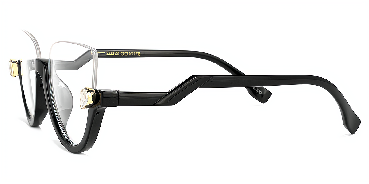 Black Cat Eye Modish TR90 Eyeglasses