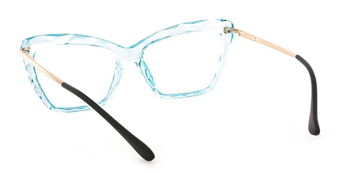 Blue Translucent Cat Eye Modish TR90 Eyeglasses