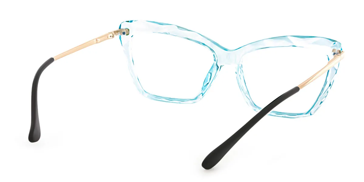 Blue Translucent Cat Eye Modish TR90 Eyeglasses