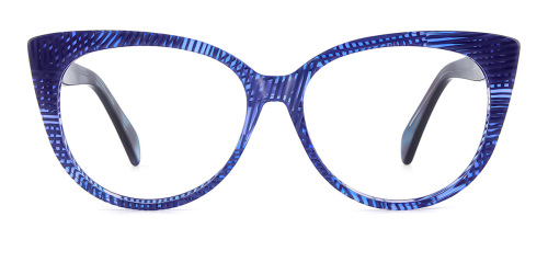 Cateye Unique Full-rim Acetate Medium Glasses for female