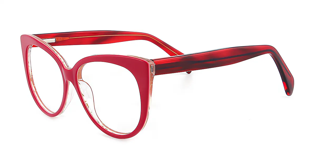 Mix Cat Eye Modish Acetate Eyeglasses