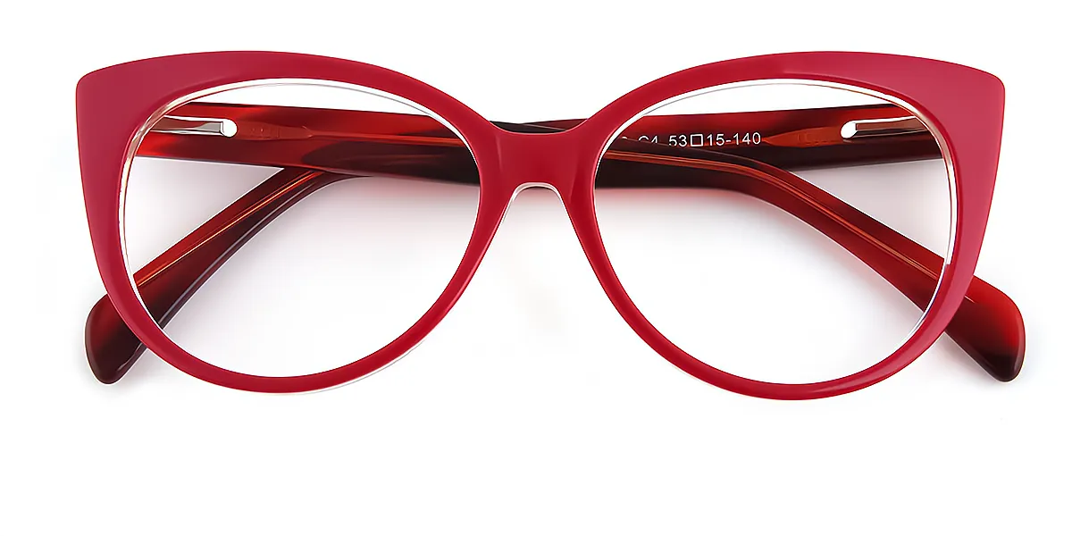 Mix Cat Eye Modish Acetate Eyeglasses