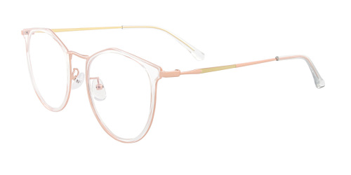 Geometric Unique Full-rim Metal Large Glasses for female