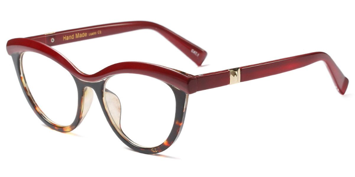 Red Cat Eye Plastic Eyeglasses