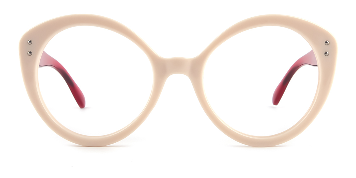 Pink Cat Eye Unique Plastic Eyeglasses