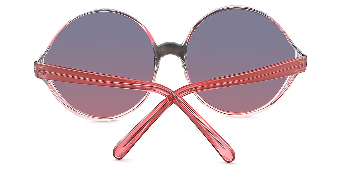 Red Round Modish Plastic Eyeglasses
