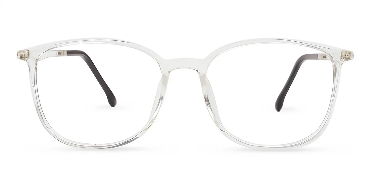 Clear Oval Simple Lightweight TR90 Eyeglasses