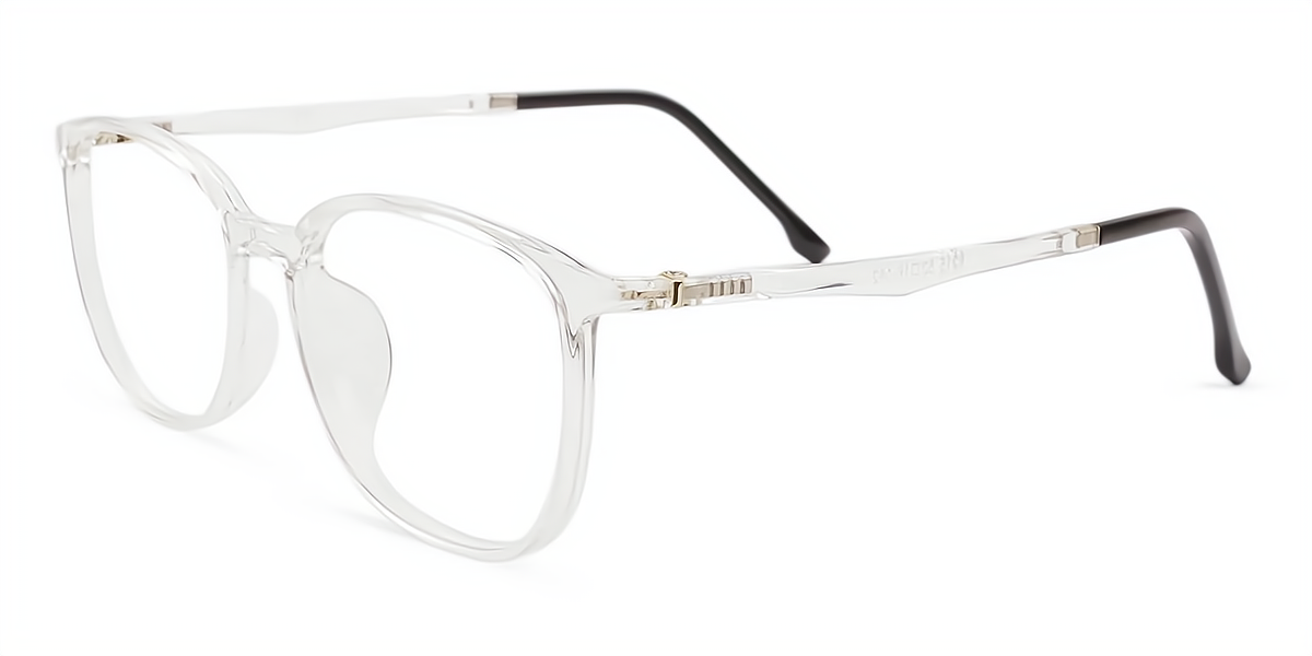 Clear Oval Simple Lightweight TR90 Eyeglasses