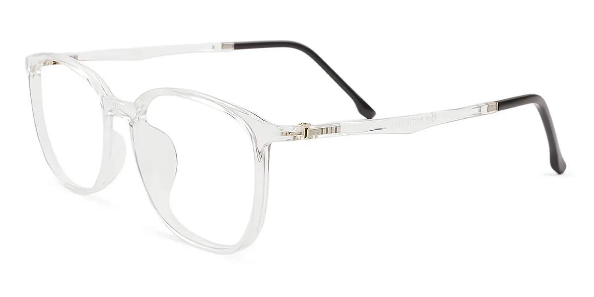 Clear Oval Simple Lightweight TR90 Eyeglasses