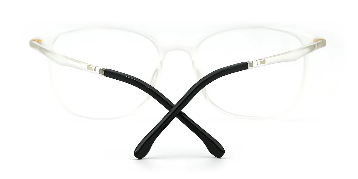 Clear Oval Simple Lightweight TR90 Eyeglasses