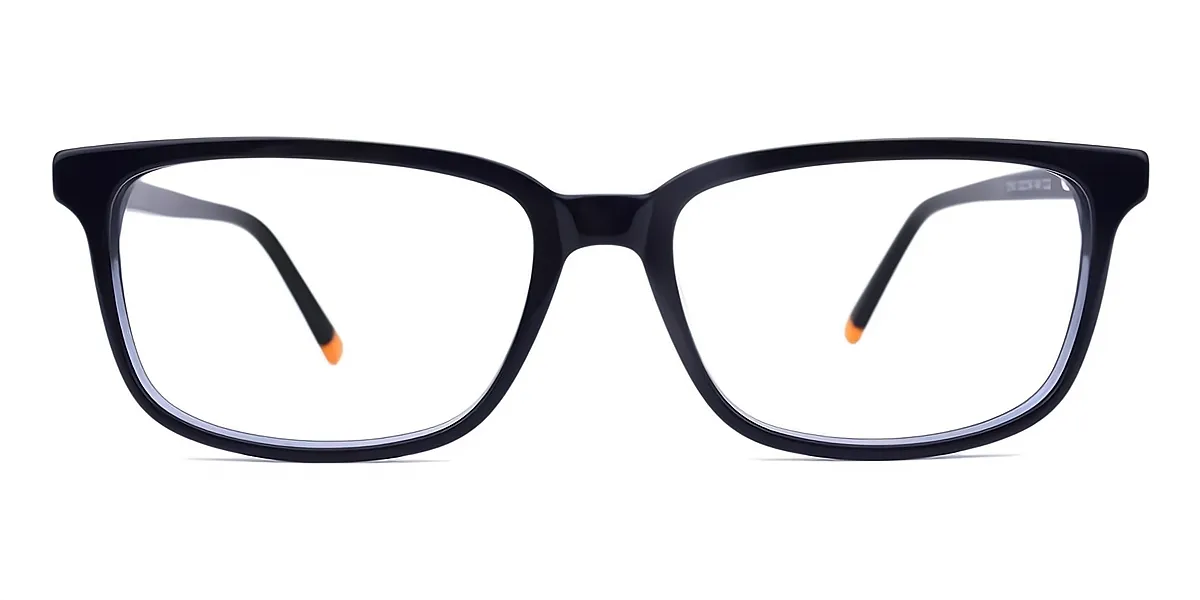 Blue Rectangle Horn Acetate Eyeglasses