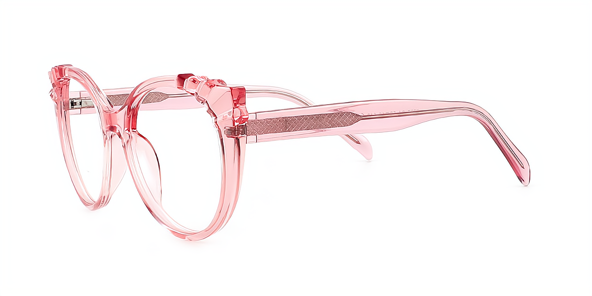 Pink Cat Eye Horn Unique TR90 Eyeglasses