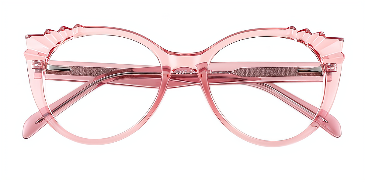 Pink Cat Eye Horn Unique TR90 Eyeglasses