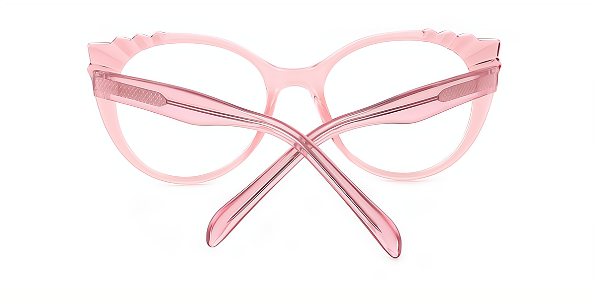 Pink Cat Eye Horn Unique TR90 Eyeglasses