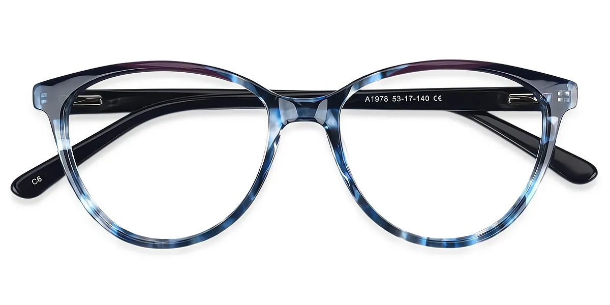 Mix Cat Eye Modish Acetate Eyeglasses