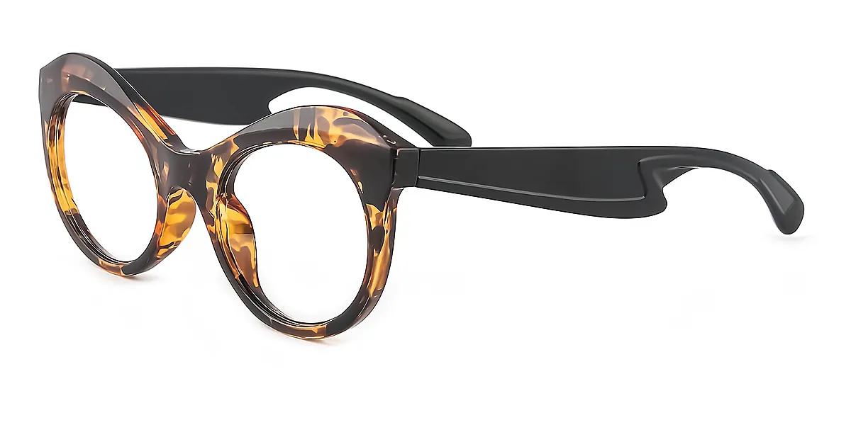 Tortoise Butterfly Unique Plastic Eyeglasses