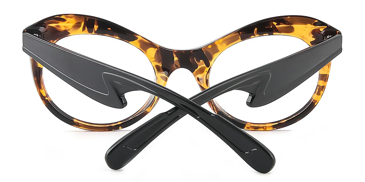 Tortoise Butterfly Unique Plastic Eyeglasses