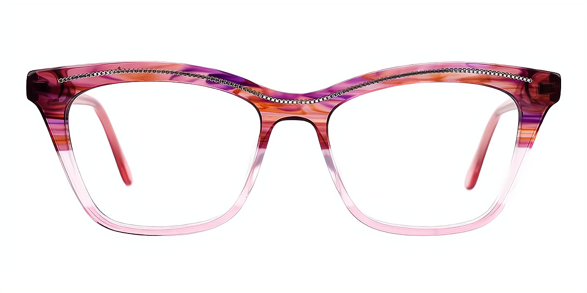 Red-Pink Butterfly Modish Acetate Eyeglasses