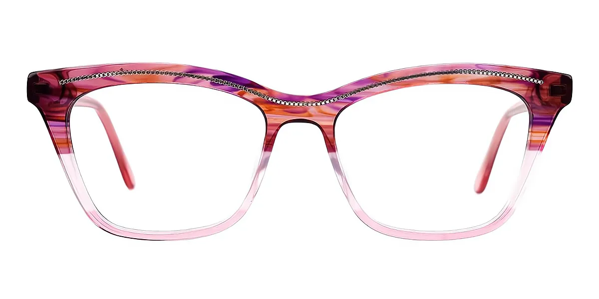 Red-Pink Butterfly Modish Acetate Eyeglasses