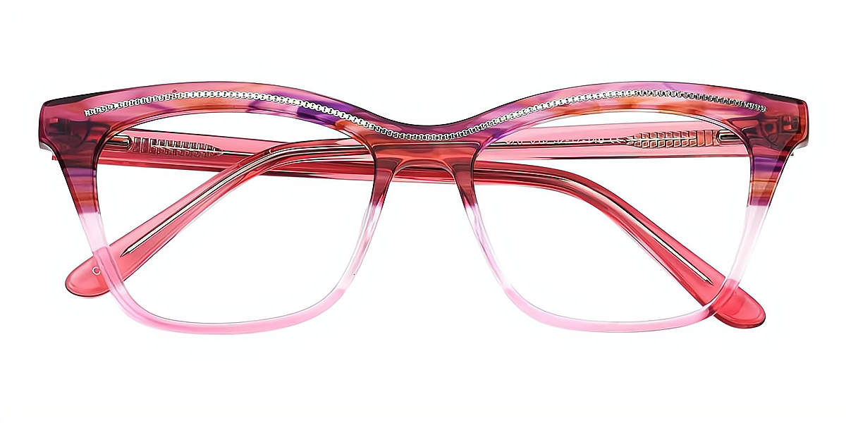 Red-Pink Butterfly Modish Acetate Eyeglasses