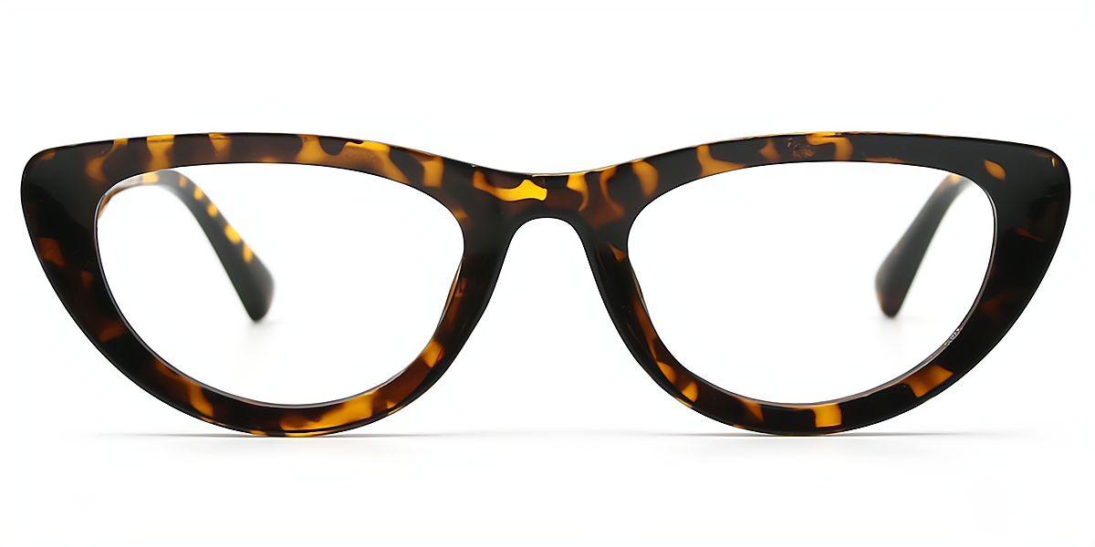 Tortoise Cat Eye Unique Plastic Eyeglasses