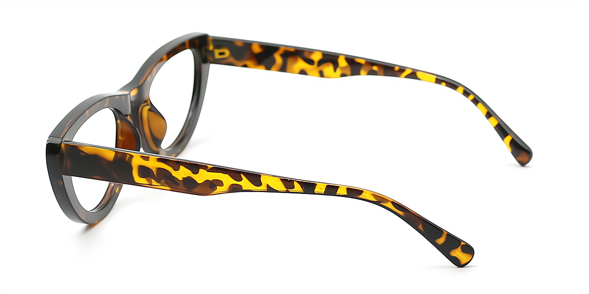 Tortoise Cat Eye Unique Plastic Eyeglasses