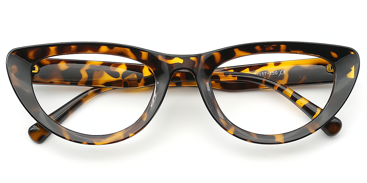 Tortoise Cat Eye Unique Plastic Eyeglasses