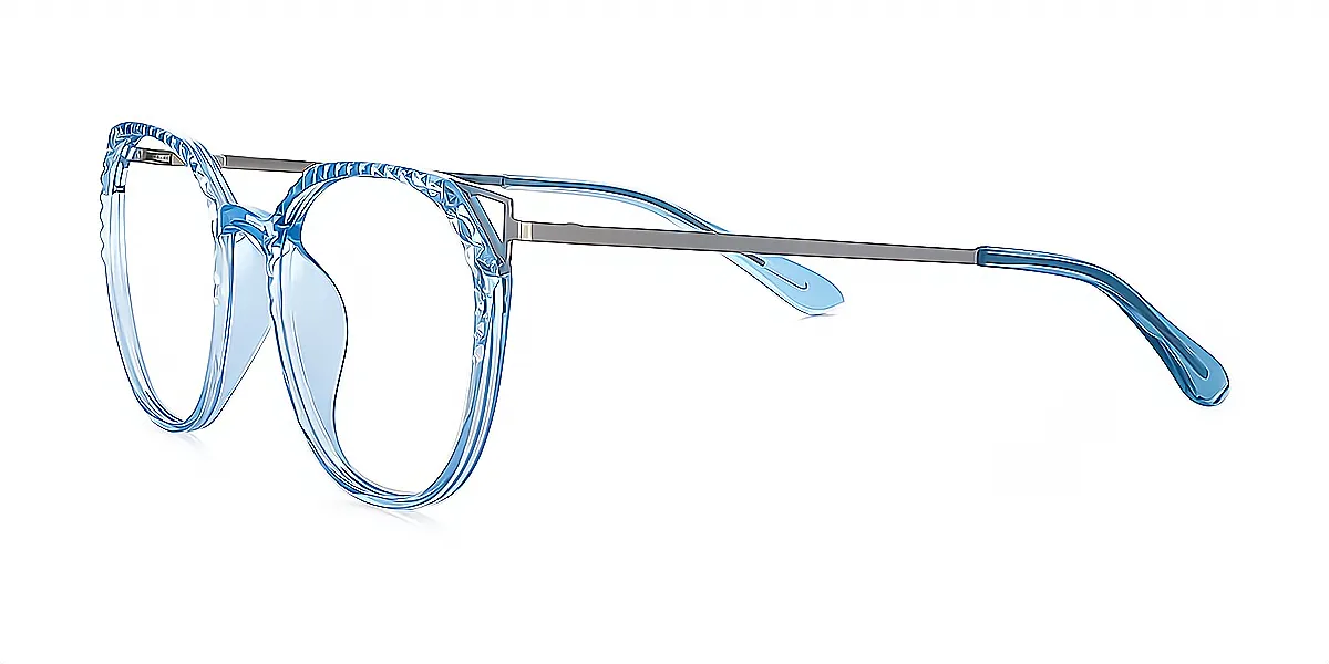 Blue-Translucent Cat Eye Chic TR90 Eyeglasses