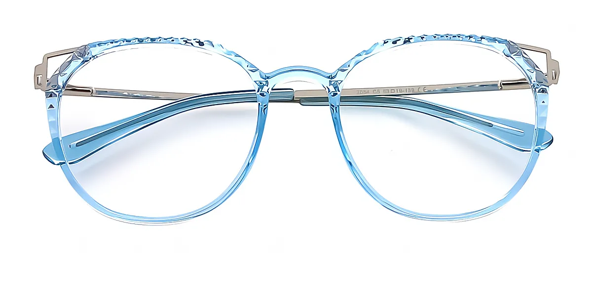 Blue-Translucent Cat Eye Chic TR90 Eyeglasses