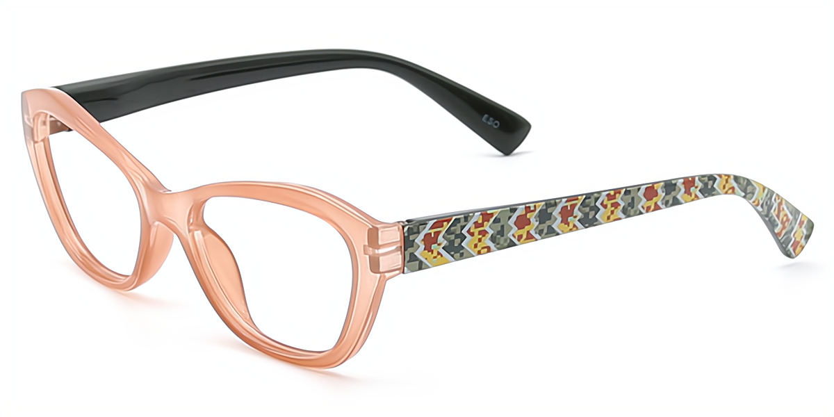 Brown Cat Eye Exquisite Plastic Eyeglasses