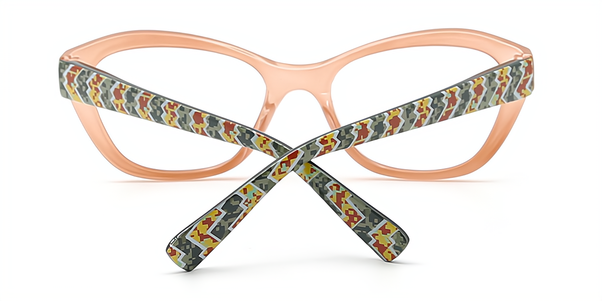 Brown Cat Eye Exquisite Plastic Eyeglasses