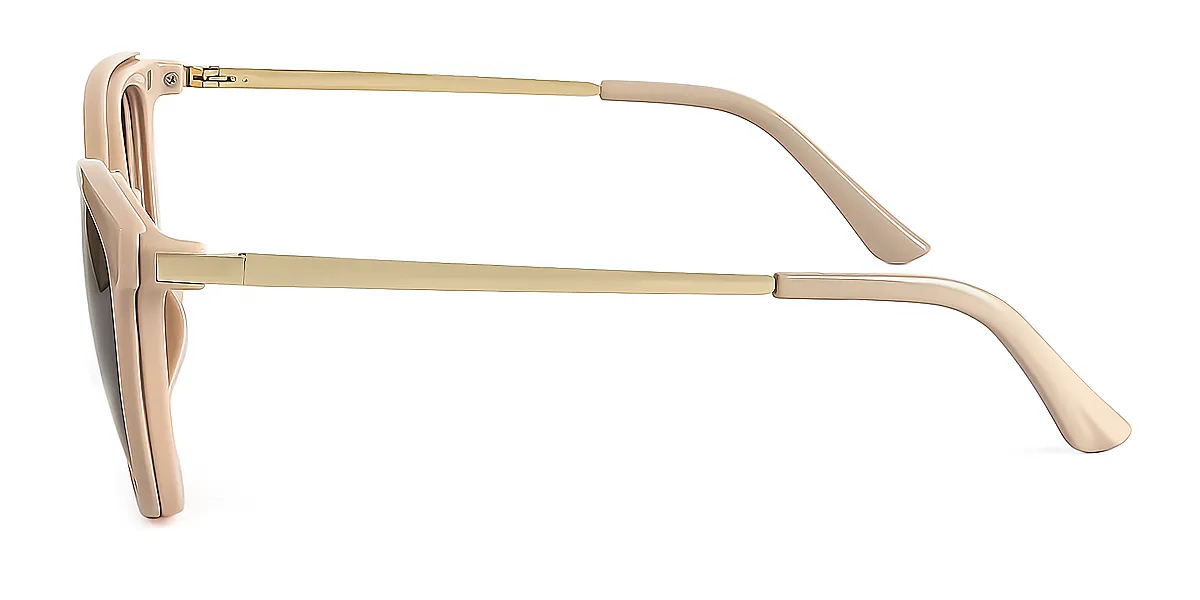 Pink Rectangle Simple Sun-clip TR90 Eyeglasses