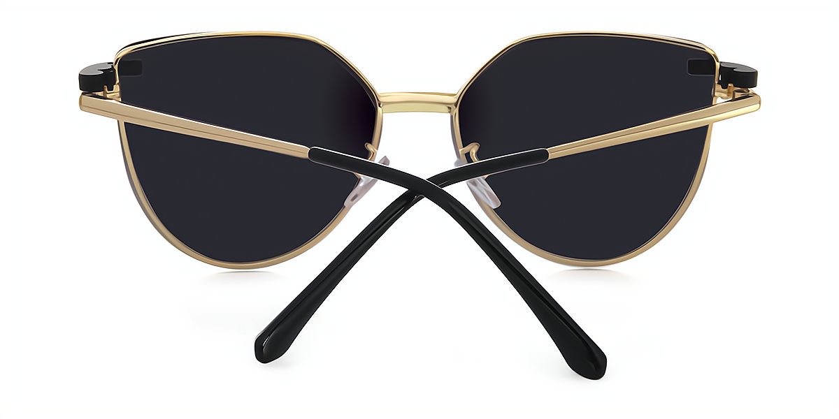 Black Cat Eye Chic Sun-clip Metal Eyeglasses