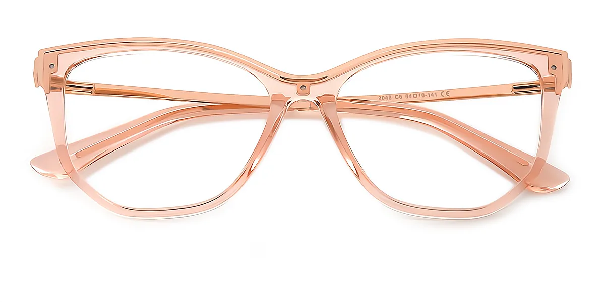 Pink Cat Eye Modish TR90 Eyeglasses