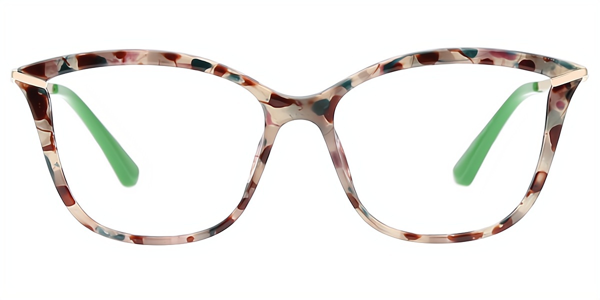 Mix Cat Eye Retro Mixed Materials Eyeglasses