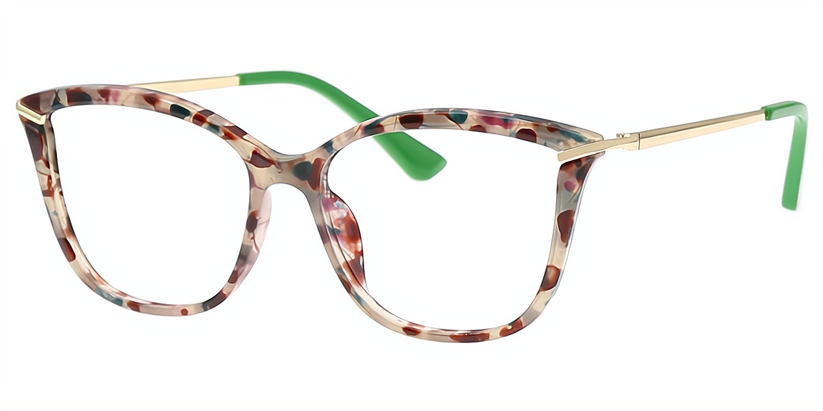 Mix Cat Eye Retro Mixed Materials Eyeglasses