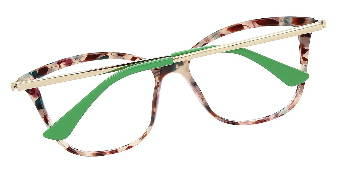 Mix Cat Eye Retro Mixed Materials Eyeglasses