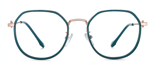 Clear Geometric Retro Full-rim Mix & Match Medium Glasses