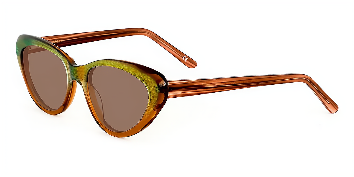 Brown Cat Eye Unique Acetate Eyeglasses