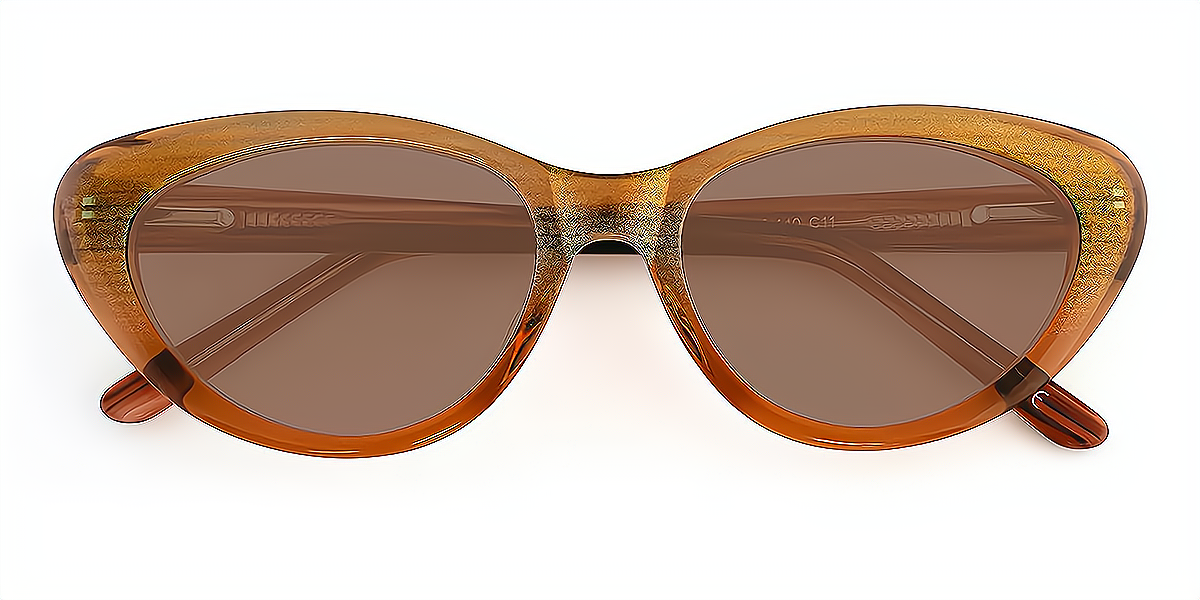 Brown Cat Eye Unique Acetate Eyeglasses