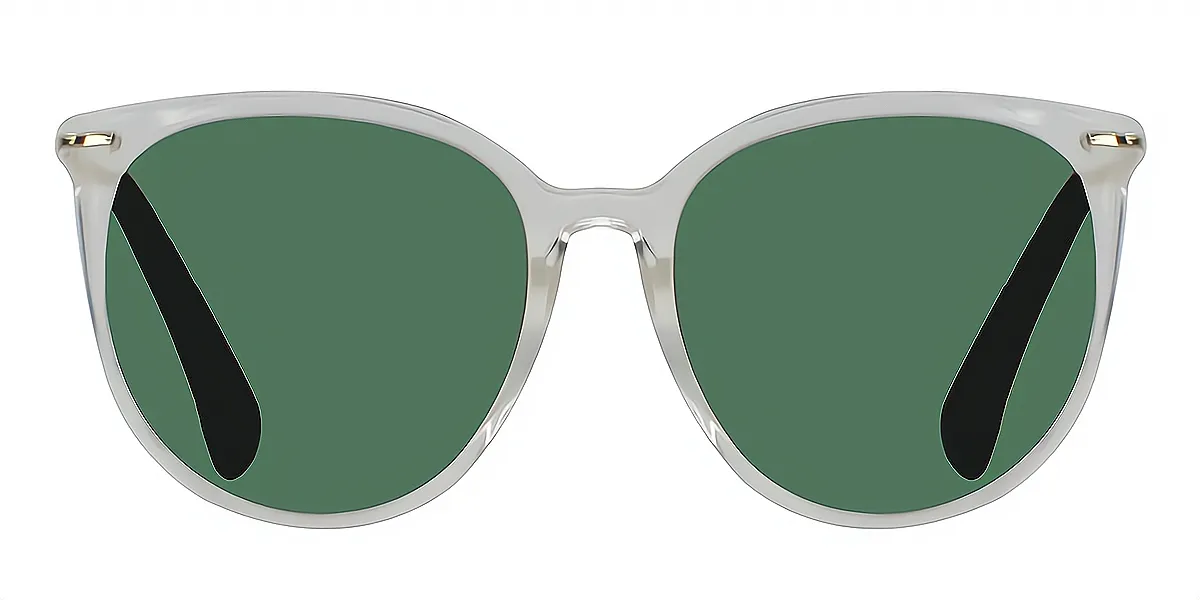 Clear Round Classic Mixed Materials Eyeglasses