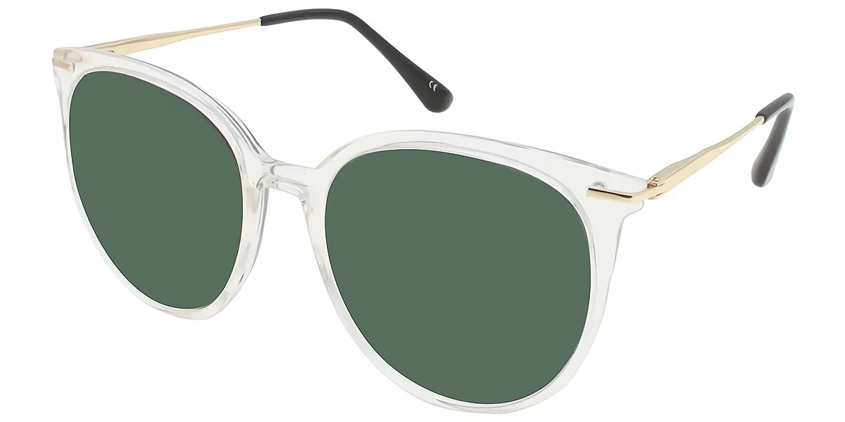 Clear Round Classic Mixed Materials Eyeglasses