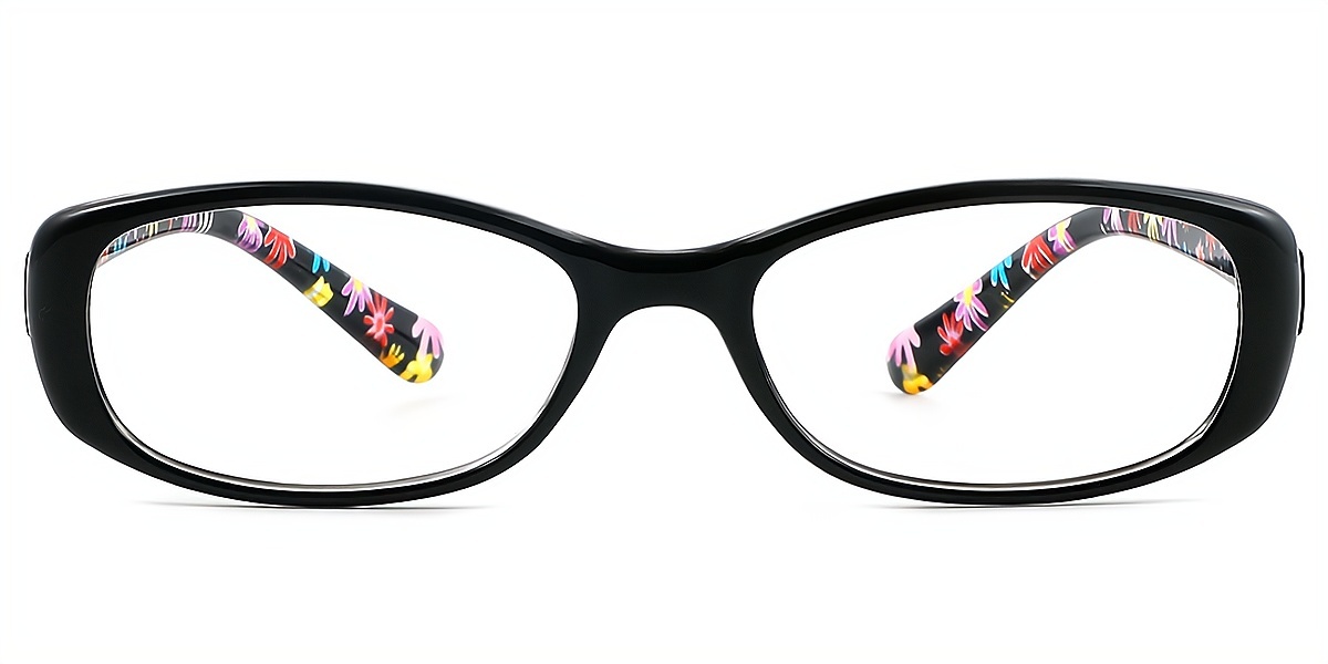 Black Rectangle Chic Lightweight TR90 Eyeglasses