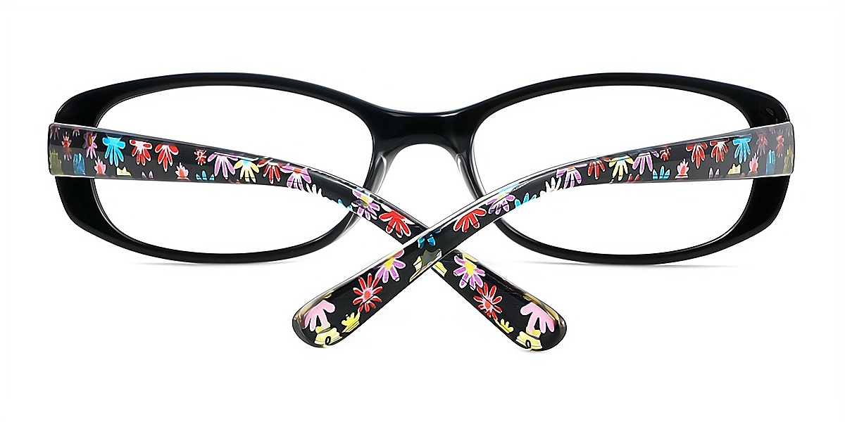 Black Rectangle Chic Lightweight TR90 Eyeglasses