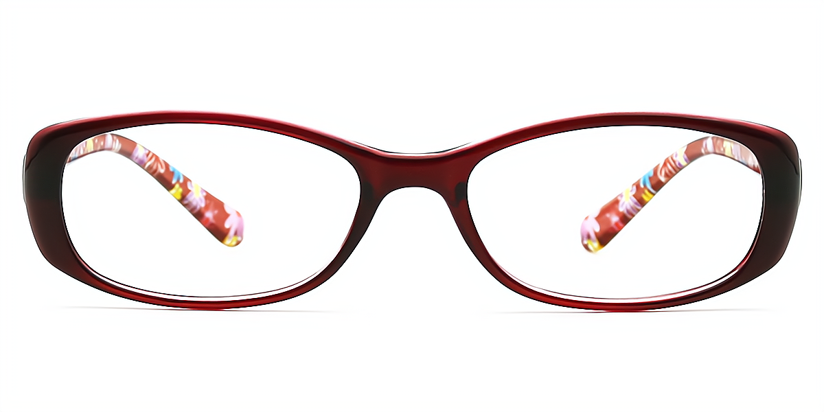 Red Rectangle Chic Lightweight TR90 Eyeglasses