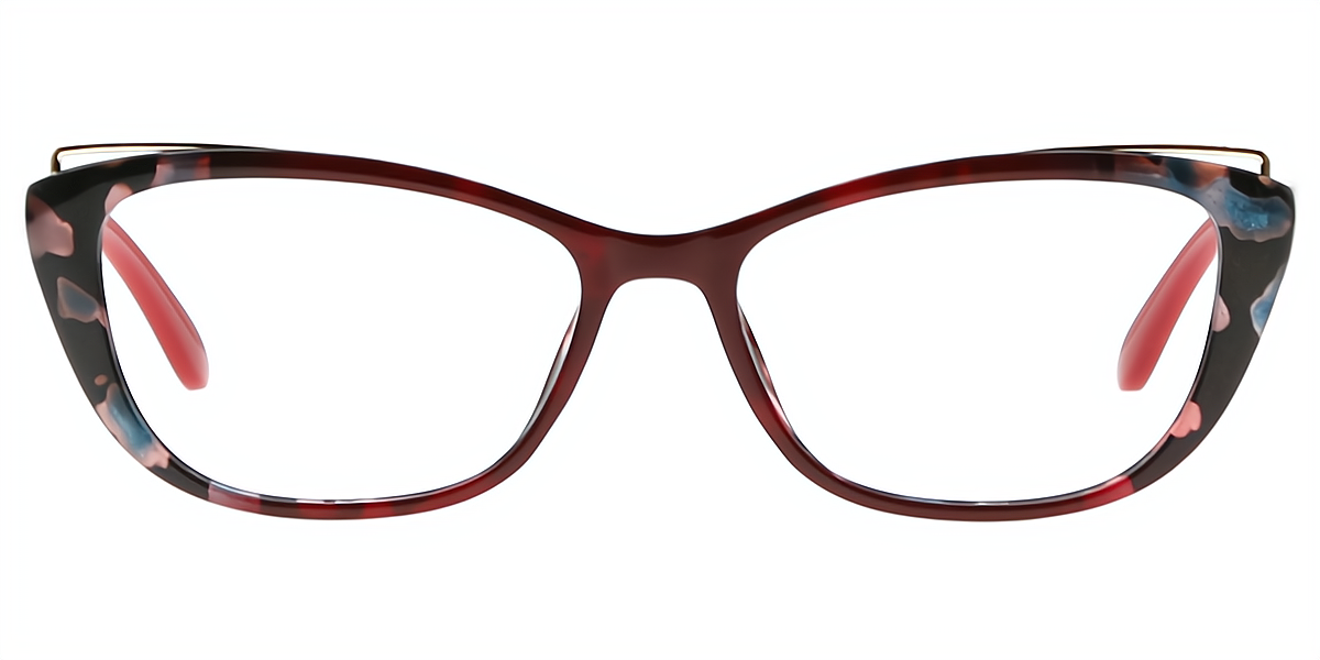 Red Cat Eye Exquisite Acetate Eyeglasses