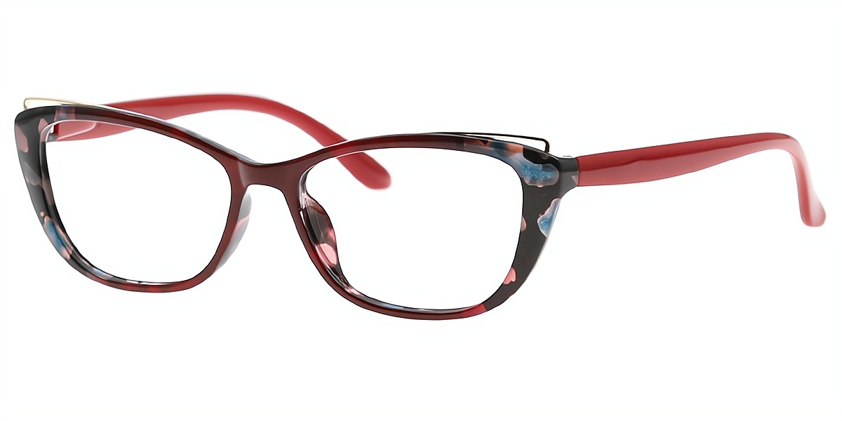 Red Cat Eye Exquisite Acetate Eyeglasses