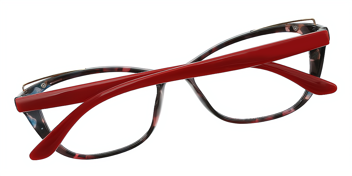 Red Cat Eye Exquisite Acetate Eyeglasses