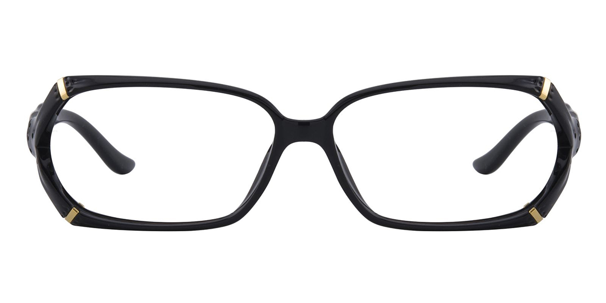 Black Rectangle Exquisite TR90 Eyeglasses