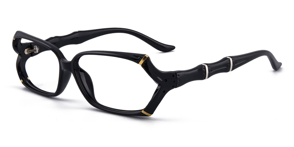 Black Rectangle Exquisite TR90 Eyeglasses